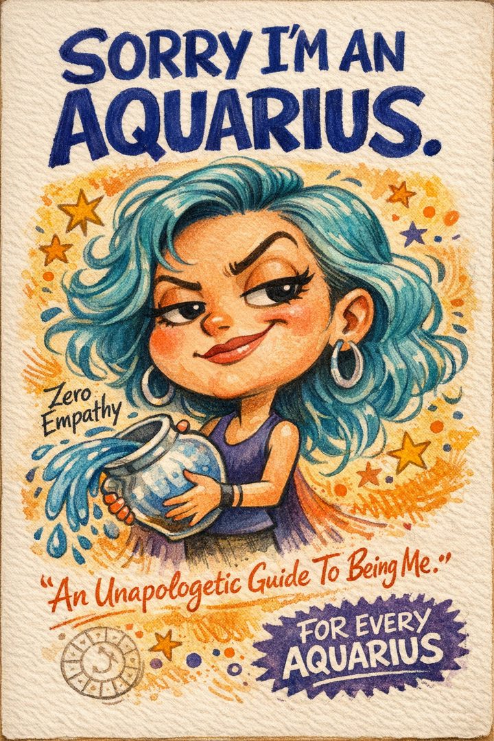 Sorry I'm a Aquarius — funny satirical Aquarius zodiac gift book cover