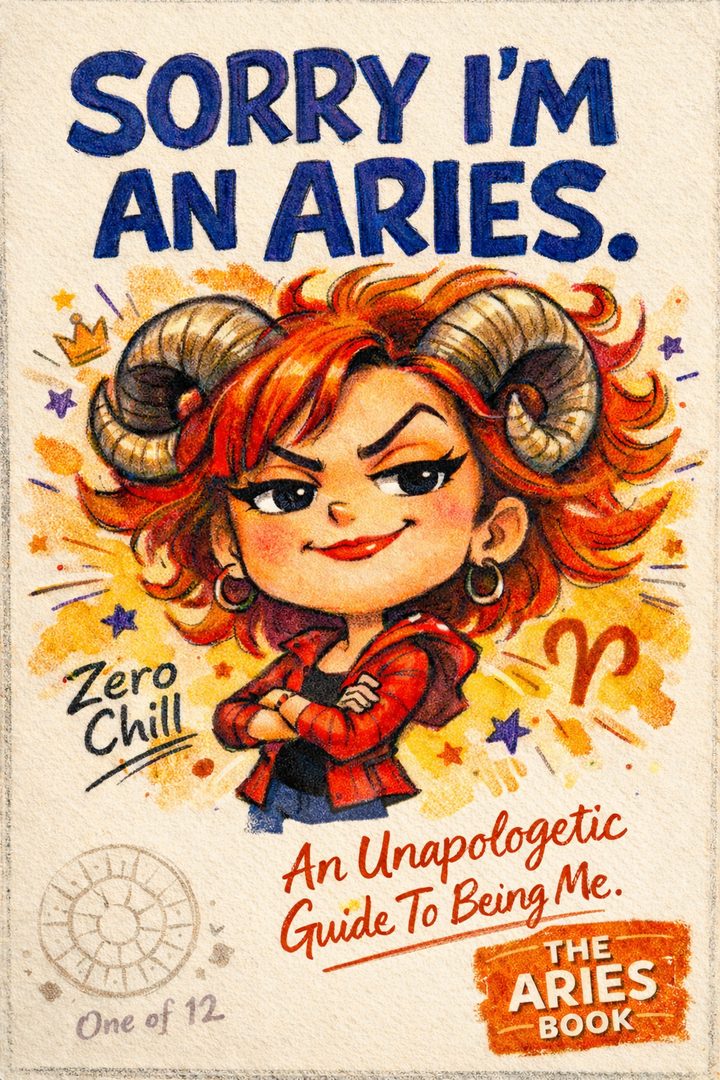 Sorry I'm a Aries — funny satirical Aries zodiac gift book cover