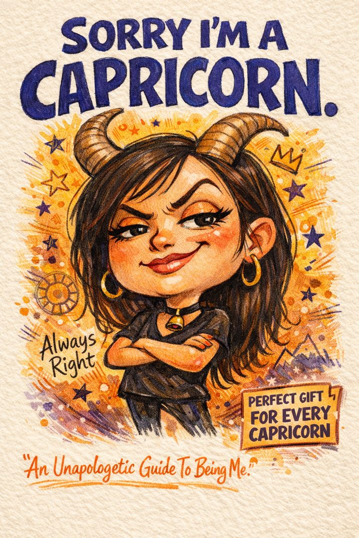 Sorry I'm a Capricorn — funny satirical Capricorn zodiac gift book cover