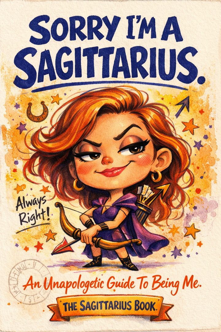 Sorry I'm a Sagittarius — funny satirical Sagittarius zodiac gift book cover
