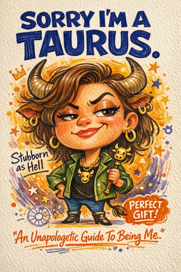 Sorry I'm a Taurus — funny satirical Taurus zodiac gift book cover
